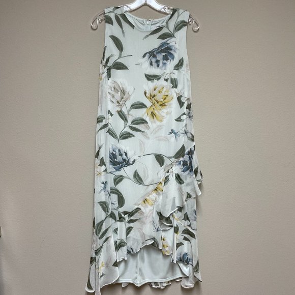 NWT Calvin Klein Floral High/Low Dress - Picture 1 of 4